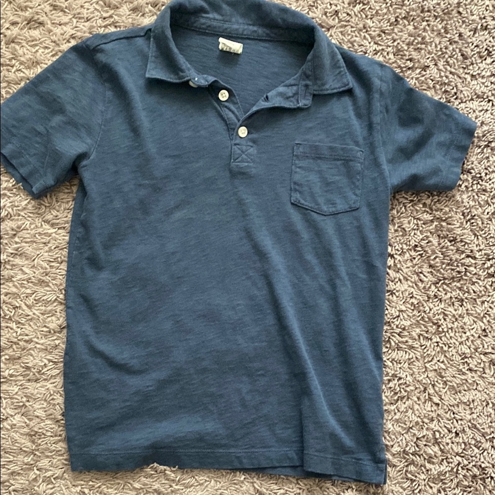 Crewcuts Blue Polo Shirt with Classic Collar and Short Sleeves